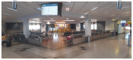 Wartehalle Abflug Der letzte Kaffee vorm Abflug