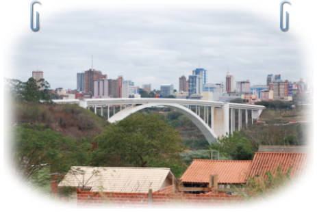 Puente Internacional de la Amistad Sicht auf Paraguay Cuidad de Este